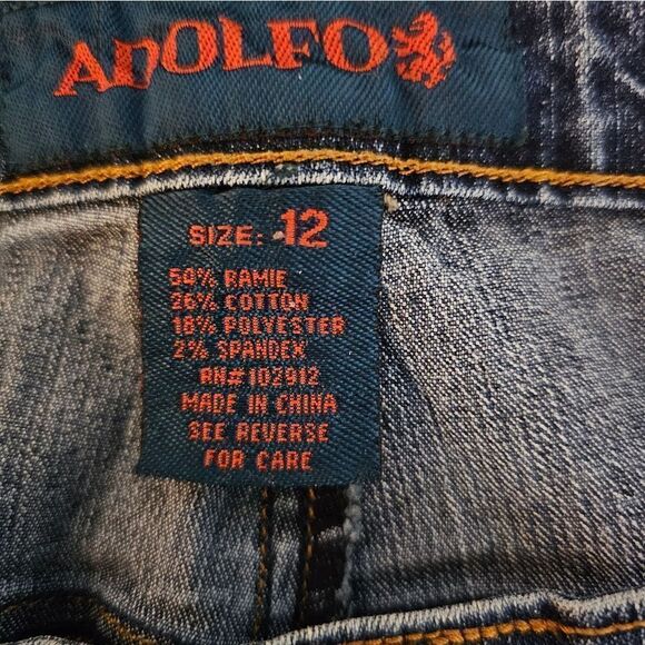 Royalty / Adolfo jean  women's 14W high rise pre-owned - Picture 5 of 7